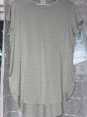 Melrose and Market Striped Sage Green Shirt